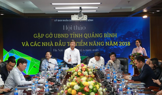 Chủ tịch UBND tỉnh Quảng Bình Nguyễn Hữu Hoài phát biểu tại Hội thảo