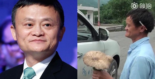 Tỷ phú Jack Ma (trái) và bản sao Zhou Chaozhong. Ảnh: Shanghaiist.