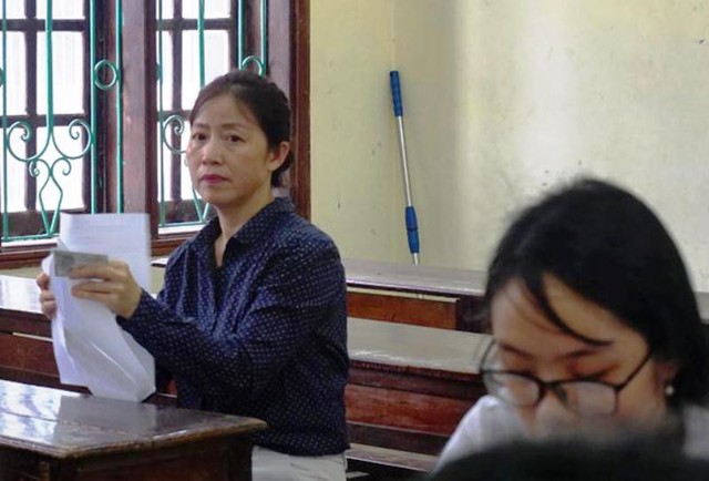 
Chị Nguyễn Thị Thanh Vân cũng hồi hộp khi bước vào phòng thi. ẢNH: K.VĨNH
