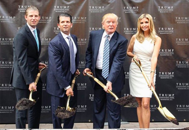 Sự đầu tư vào chuỗi khách sạn quốc tế Trump International tại Washington mang về gần 4 triệu USD thu nhập cho Ivanka Trump