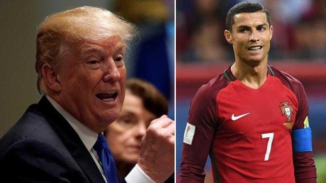 Tổng thống Mỹ Donald Trump (trái) và cầu thủ Cristiano Ronaldo (Ảnh: Getty)