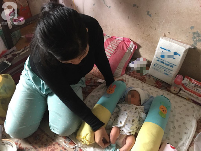 Bé Trang chăm sóc con trai sơ sinh, mong muốn có đủ sữa, tả cho bé.