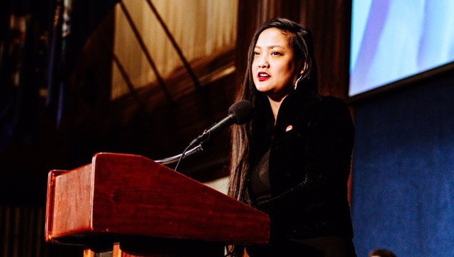 Nhà hoạt động Mỹ gốc Việt Amanda Nguyen Ảnh: The Boston Globe.
