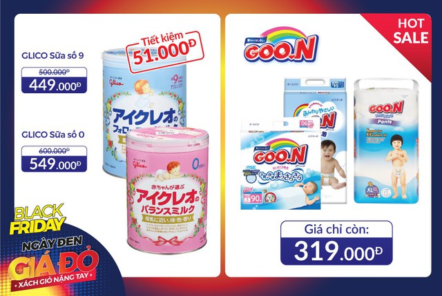 Sữa và bỉm luôn là những mặt hàng “hot” tại chuỗi Sakuko Japanese Store khi được giảm với mức giá ưu đãi