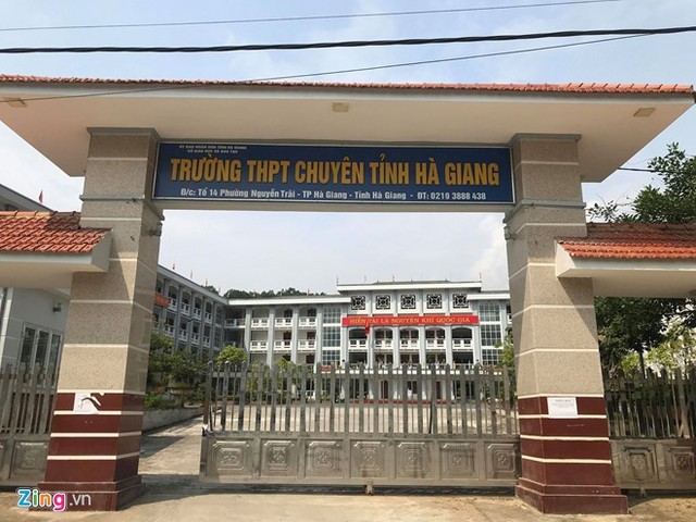 Trường THPT chuyên Hà Giang. Ảnh chụp sáng 14/7. Ảnh: Quang Anh.