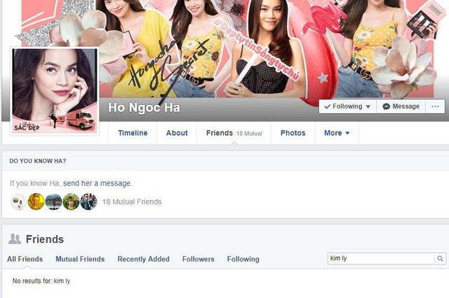 Dân mạng phát hiện Hà Hồ và Kim Lý hủy kết bạn trên Facebook làm dấy lên tin đồn chia tay.