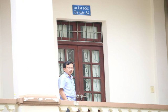Ông Mai Văn Trinh - Cục trưởng Cục Quản lý Chất lượng, Bộ GD&ĐT - cùng đoàn công tác của bộ này đang có mặt tại Hà Giang để rà soát, điều tra nghi vấn điểm thi cao bất thường. Ảnh: Q.Q