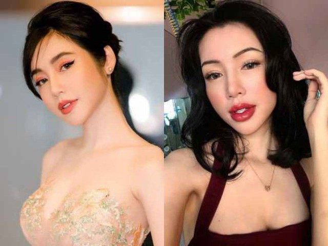 Hình ảnh Elly Trần cách đây 4 tháng và hiện tại cho thấy sự thay đổi đáng kể ở gương mặt của cô. 