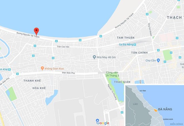 Đường Nguyễn Tất Thành (Đà Nẵng), gần nơi xảy ra vụ việc. Ảnh: Google Maps.