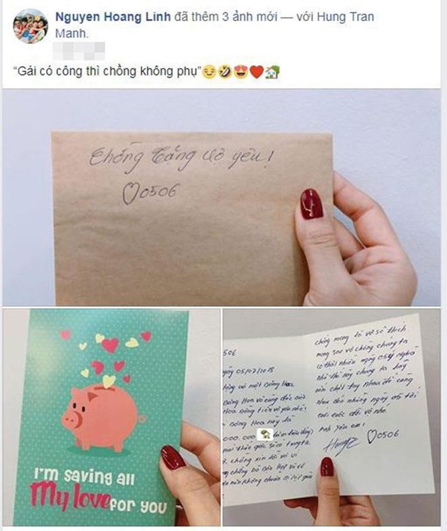 MC Hoàng Linh khoe tấm thiệp chồng sắp cưới tặng với người hâm mộ