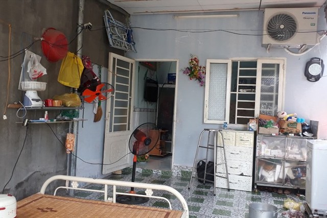 Căn nhà nạn nhân Nguyễn Đức Sơn đang thuê trọ cùng với bố và em gái. Ảnh V.H