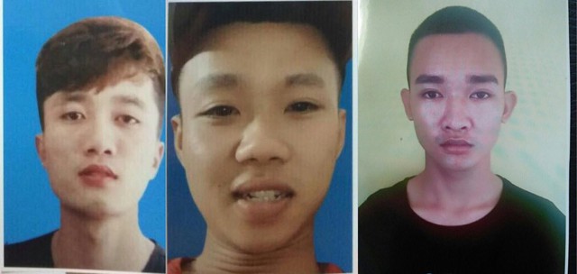 Đối tượng Thi (ngoài cùng bên trái) và đồng bọn.