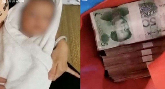 Đứa b&eacute; đỏ hỏn bị đem b&aacute;n c&ugrave;ng số tiền mặt khổng lồ m&agrave; Trịnh nhận được