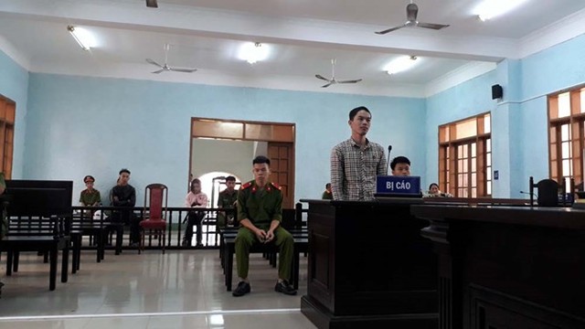 Bị cáo Nguyễn Văn Duy trong phiên tòa xét xử