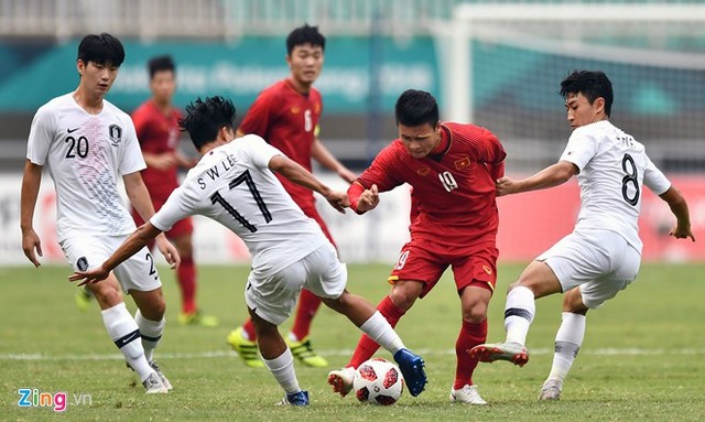 Đội tuyển Olympic Việt Nam sẽ thi đấu trận tranh huy chương đồng môn bóng đá Nam với đội tuyển Olympic UAE. Ảnh: Hoàng Hà.