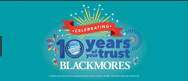 Blackmores được bình chọn là “Thương hiệu đáng tin cậy nhất” trong 10 năm liên tiếp bởi tạp chí uy tín thế giới, Digest.