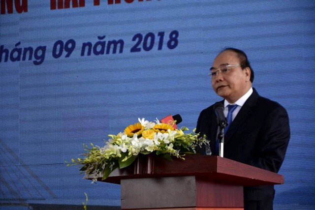 
Thủ tướng Nguyễn Xuân Phúc phát biểu tại buổi lễ. Ảnh: Đ.Tùy
