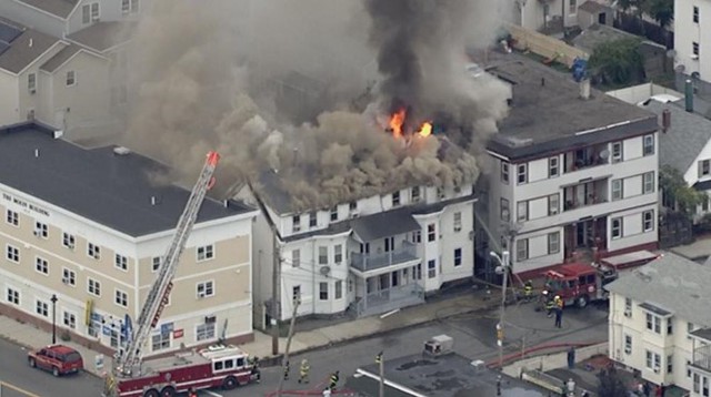 39 địa điểm xảy ra cháy nổ ở khu vực phía bắc Boston. Ảnh: Boston25News.com.