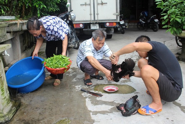 
Vợ chồng ông Đông làm cơm đón Đức Huy trở về. Ảnh: Đ.Tùy
