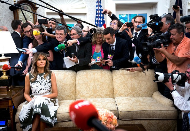 B&agrave; Melania được cho l&agrave; một phụ nữ độc lập, kh&ocirc;ng bao giờ sợ n&ecirc;u &yacute; kiến bản th&acirc;n. Ảnh: New York Times.