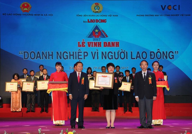 BIDV nhận giải thưởng Doanh nghiệp vì người lao động