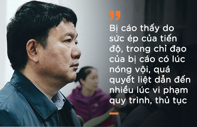 Ông Đinh La Thăng nói khi được hỏi về sai phạm trong quá trình chỉ đạo, triển khai dự án nhiệt điện Thái Bình 2 tại tòa ngày 9/1.