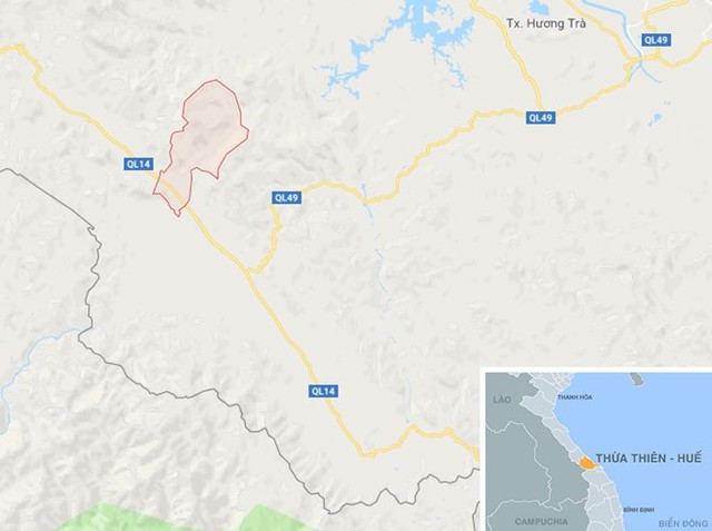 Xã Hồng Kim (huyện A Lưới), nơi xảy ra vụ việc. Ảnh: Google Maps.