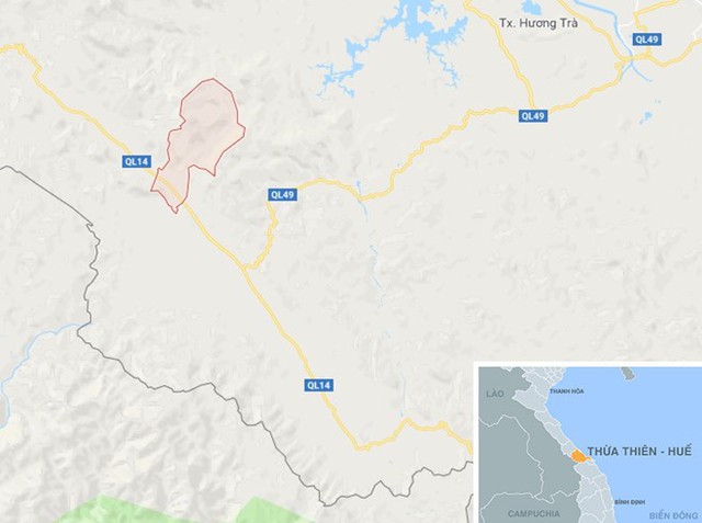 Xã Hồng Kim (huyện A Lưới), nơi xảy ra vụ việc. Ảnh: Google Maps.