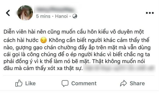 Dòng trạng thái gây chú ý trên trang cá nhân của bạn Nhã Phương.