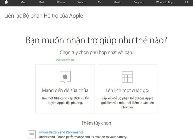 
Bạn có thể đặt lịch hẹn để Apple gọi lại cho bạn vào lúc thích hợp
