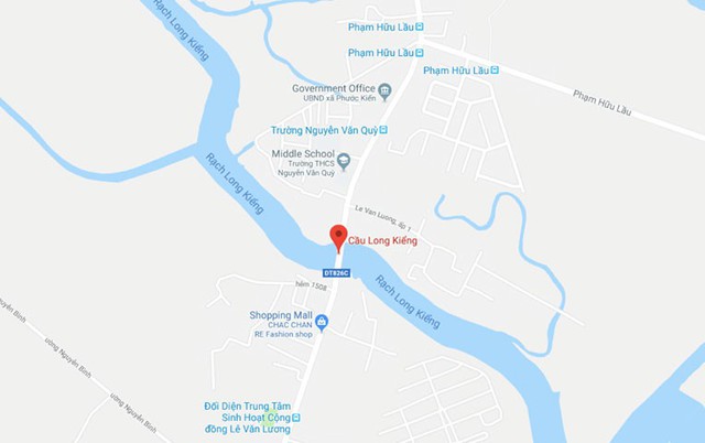 Vị trí cầu Long Kiển.