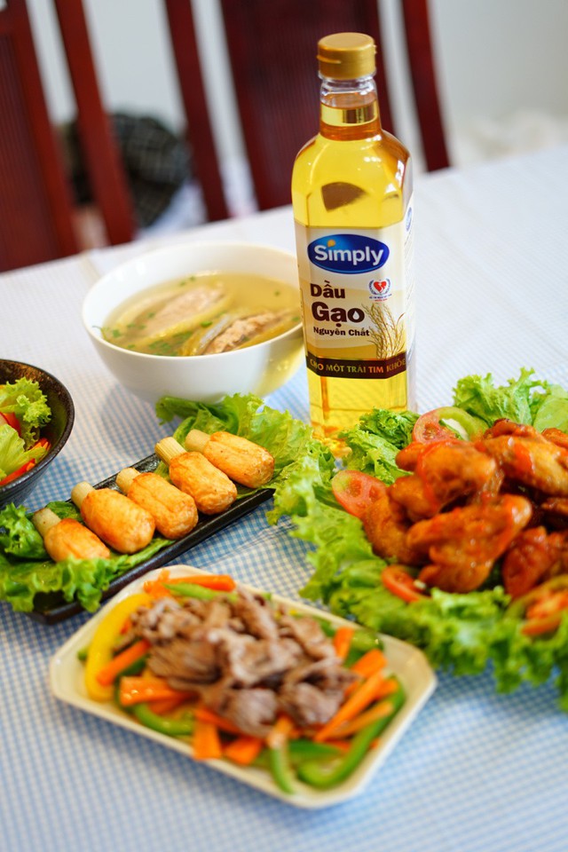 Sử dụng dầu gạo hàng ngày mang đến những bữa ăn ngon miệng – khỏe tim cho cả gia đình.