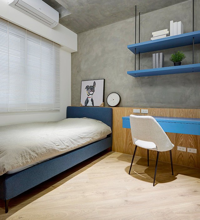 
Những gam màu trung tính được thêm vào như tường, trần, ga trải giường và ghế để tăng thêm nét đẹp cân bằng về màu sắc.
