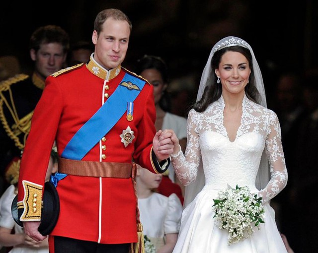 Cặp vợ chồng trong đám cưới hoàng gia ngày 29/4/2011. Ảnh: AP.
