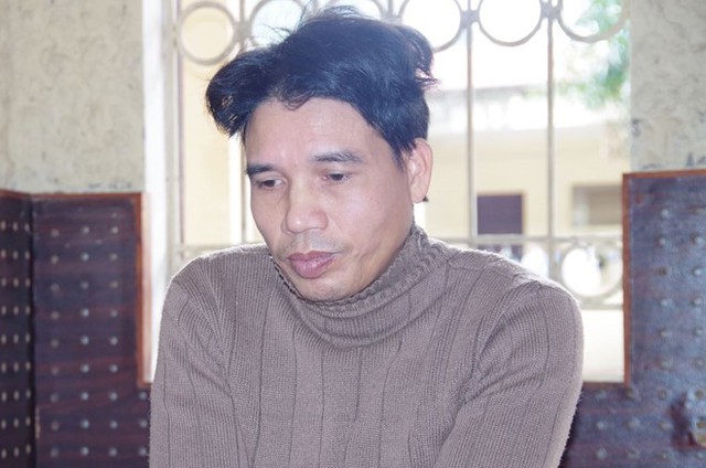 
Nguyễn Văn Thông tại cơ quan công an. Ảnh: Hà Giang TV.
