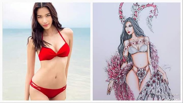 Trên facebook cá nhân của Á hậu, nhiều fan đã vẽ tặng chúc mừng Hoàng Thùy tham dự Miss Universe 2019