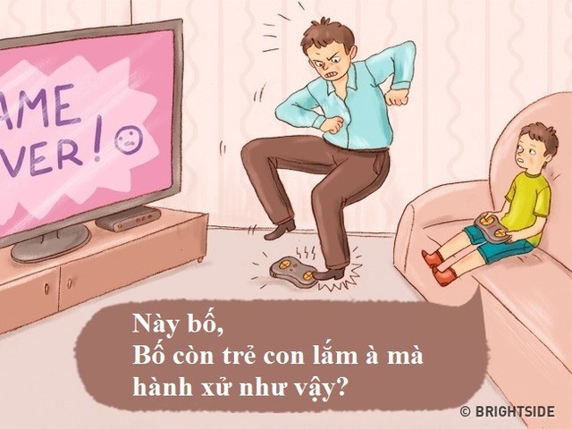 Giận dỗi v&agrave; h&agrave;nh xử trẻ con trở th&agrave;nh đặc quyền của c&aacute;c &ocirc;ng bố b&agrave; mẹ, trong khi con c&aacute;i chỉ việc ngồi chỉ tr&iacute;ch h&agrave;nh vi kh&ocirc;ng đ&uacute;ng mực đ&oacute;. Thậm ch&iacute;, đưa ra h&igrave;nh phạt cho người lớn.