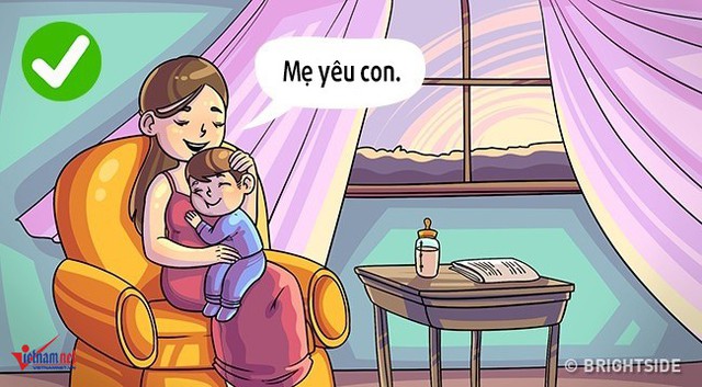 “Bố/ mẹ yêu con!” là 3 từ thần kỳ đối với sự phát triển tích cực của trẻ. Khi nói những từ ngữ này, một điều quan trọng, cha mẹ hãy làm những hành động đi kèm như dành thời gian chơi cùng con, cười nói, ôm hoặc thảo luận các vấn đề của con và hỗ trợ nếu cần.