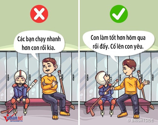 Hãy can đảm nói với con rằng: “Mẹ thực sự xin lỗi vì đã mắng con”. Bằng cách này cha mẹ sẽ cho trẻ thấy chúng được tôn trọng. Và đó cũng là cách cha mẹ làm gương cho con.