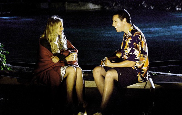 Adam Sandler và Drew Barrymore trong phim 50 First Dates.