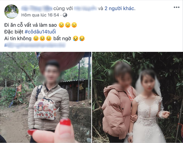 Khoảnh khắc cô dâu trẻ chụp ảnh bên bạn bè được đăng tải trên mạng xã hội