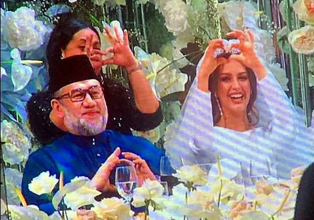 Đám cưới của Muhammad V và Oksana tại Moskva hồi tháng 11/2018. Ảnh: east2west.