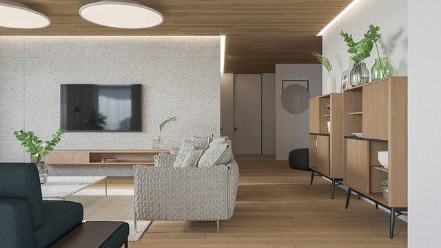 Căn hộ chung cư đẹp mỹ mãn nhờ nội thất gỗ biến tấu - Ảnh 2.