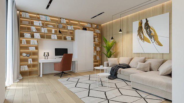 Căn hộ chung cư đẹp mỹ mãn nhờ nội thất gỗ biến tấu - Ảnh 3.