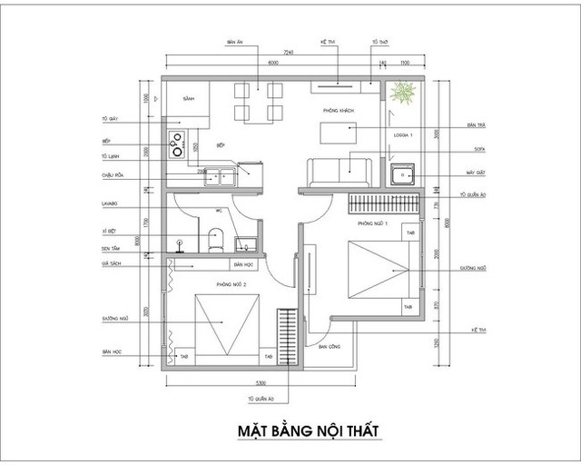Thiết kế nội thất phù hợp giúp cho căn hộ 54m² có tổng chi phí 145 triệu đồng - Ảnh 1.