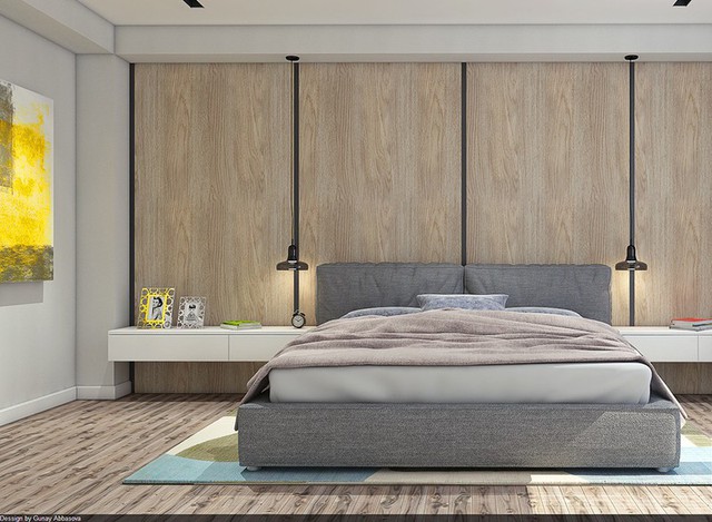 Khiến phòng ngủ ấn tượng hơn bằng tường gỗ - Ảnh 8.