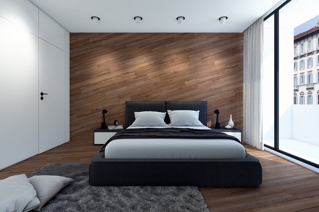 Khiến phòng ngủ ấn tượng hơn bằng tường gỗ - Ảnh 10.