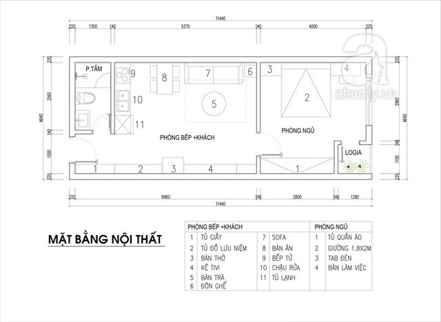 Thiết kế căn hộ diện tích 47m² đã ở được 5 năm cho cán bộ nhân viên nhà nước với chi phí 100 triệu đồng - Ảnh 1.