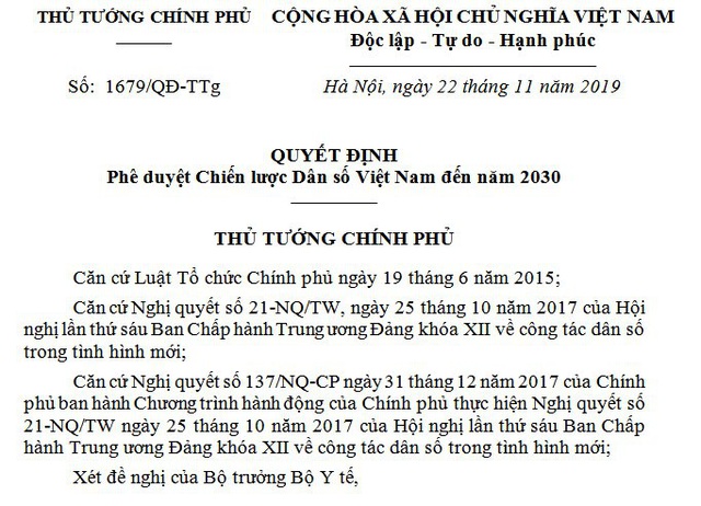 Thủ tướng Chính phủ phê duyệt Chiến lược Dân số Việt Nam đến năm 2030 - Ảnh 2.