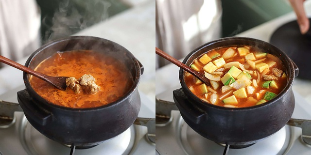 Học người Hàn nấu món canh thịt, ăn vào tiết trời mùa đông là ngon số 1! - Ảnh 4.